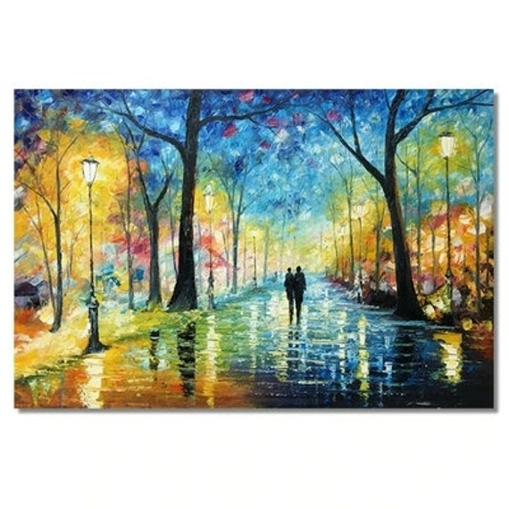 Tableau Couple Marchant Dans La Rue