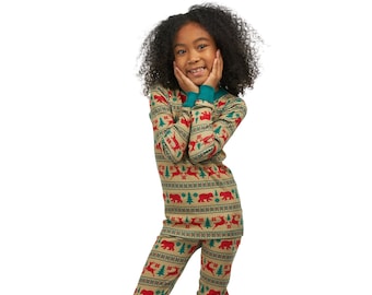 Bister Organic Cotton Deer/Cub Long Sleeve Pajama Set