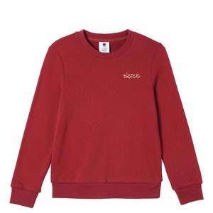 Bister French Terry Pullover Sweatshirt Chili Red