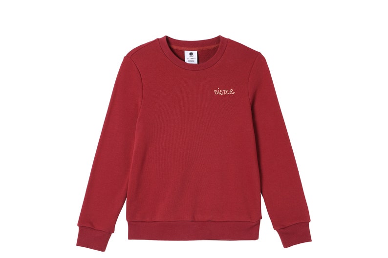 Bister French Terry Pullover Sweatshirt Chili Red