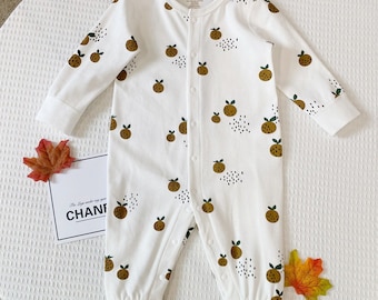 Bister Organic Cotton Mandarin Long Sleeve Baby Bodysuit