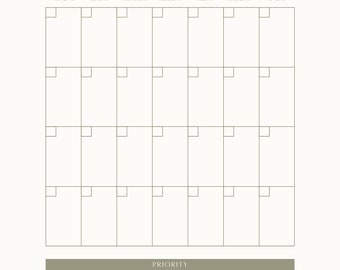 Printable Monthly Planner: Fillable Chores & Events Tracker (PDF Download)