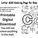 Alphabet Colouring Pages, Pre School Letter "a B C" Preschool ...