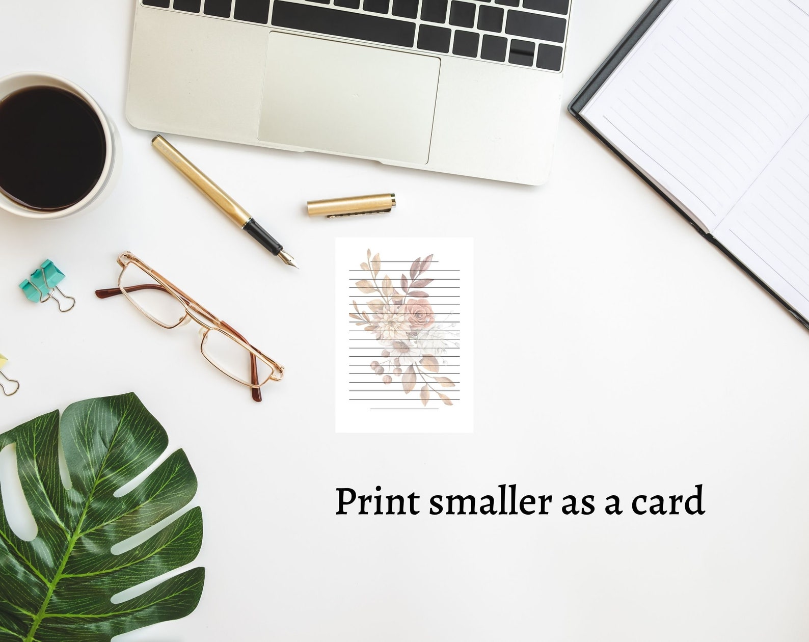 Printable Stationery Set US Letter Size Pdf, Instant Download