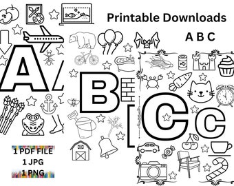 ABC Coloring Pages: Preschool Alphabet Learning (PDF)