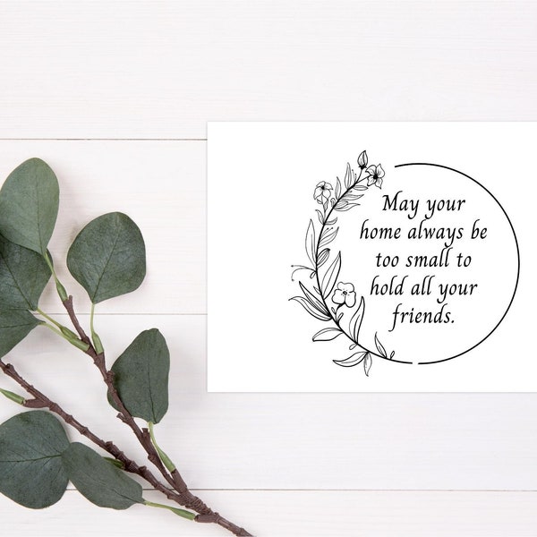 DIGITAL DOWNLOAD, Irish Blessing, pdf. jpg. and png. available, May Your House  Be Too Small Quote, Wall Art, Printable Design, Host Gift