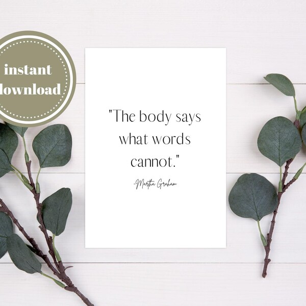 Martha Graham Quote - Etsy