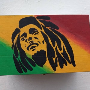 Bob Marley Reggae Rasta Rastafari Rastafarian Keepsake Box