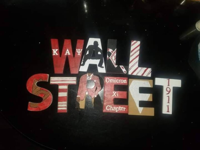 Kappa Alpha Psi Fraternity Kappas Nupes Phi Nu Pi Wooden Letters Etsy