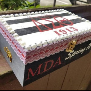 Delta Sigma Theta DST Divas Delta Woman Lady Fortitude Box Sorority Box Keepsake Jewelry Organizer Jewelry Box