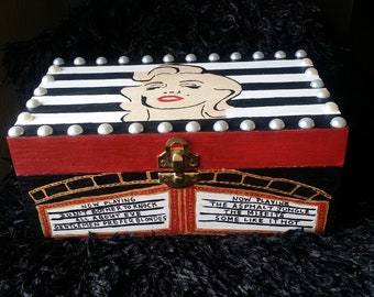 Marilyn Monroe Wooden Jewelry Box, Cinematic Keepsake