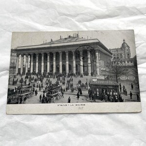 Década de 1900 - Postal de París - Bolsa de París - Postal antigua francesa de 1905