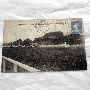 Década de 1930 - Postal de París - Maisons Laffitte, la postal del hipódromo de 1933