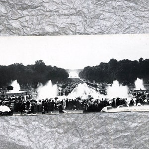 Década de 1910 - Postal panorámica de Versalles - Versalles El parque: las grandes aguas - Postal panorámica antigua - Postal no escrita