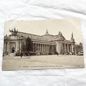 1908 - El Grand Palais Paris - Postal de París - Postal francesa vintage escrita - Era Belle Epoque