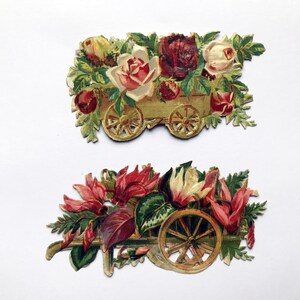 1900er Jahre - Lot von zwei Blumenwagen - Französische Ephemera