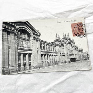 1906 - Postal de París - Estación del Norte de París - Postal escrita