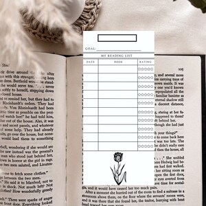 Digital Printable Bookmark Set 3, Library Card Reading List, Keep track of books, Download Pdf File