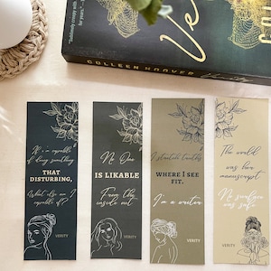 Printable VERITY Bookmark Set, Colleen Hoover COHO Bookmarks