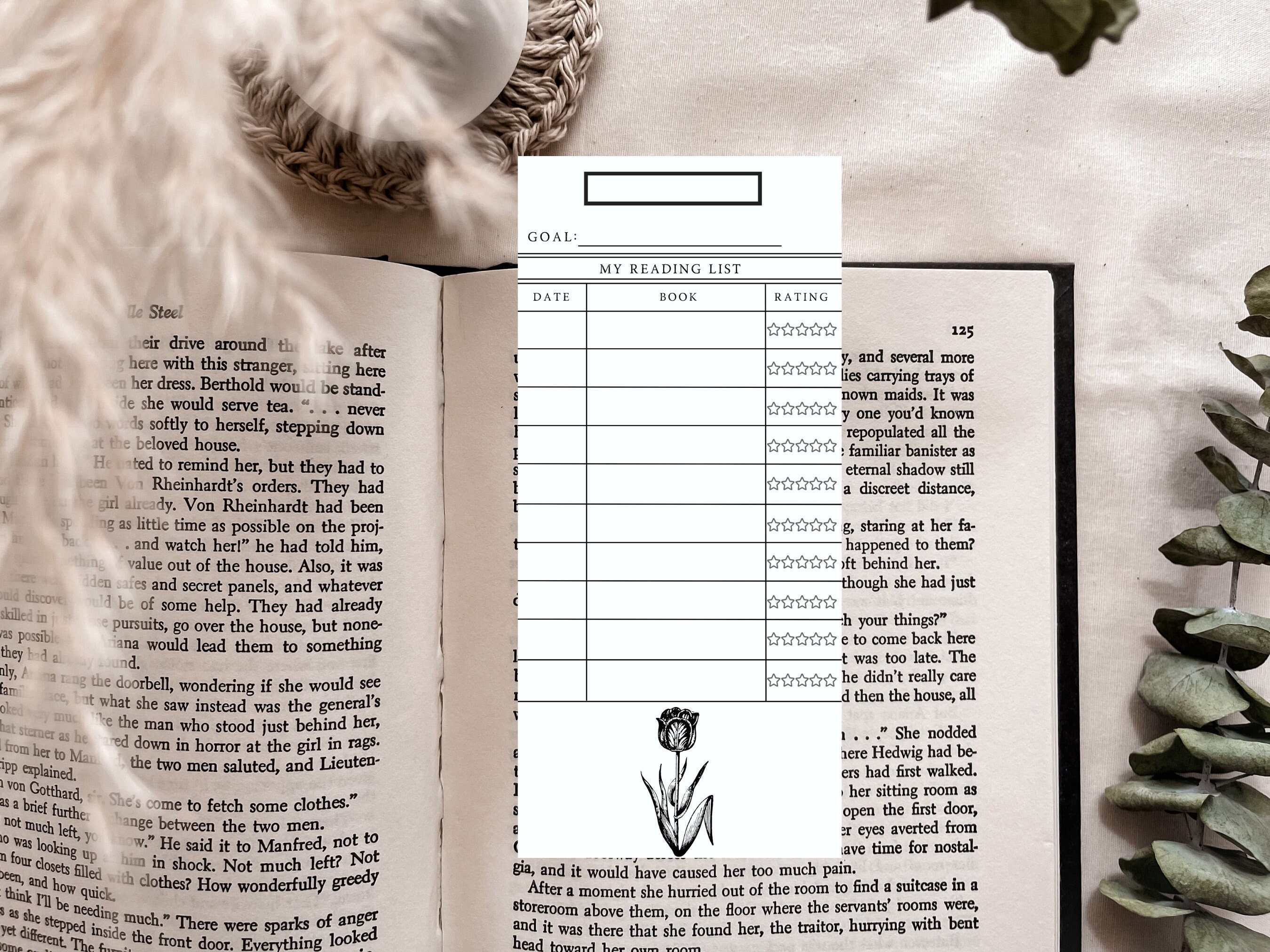 Digital Printable Bookmark Set 3, Library Card Reading List, Keep Track ...