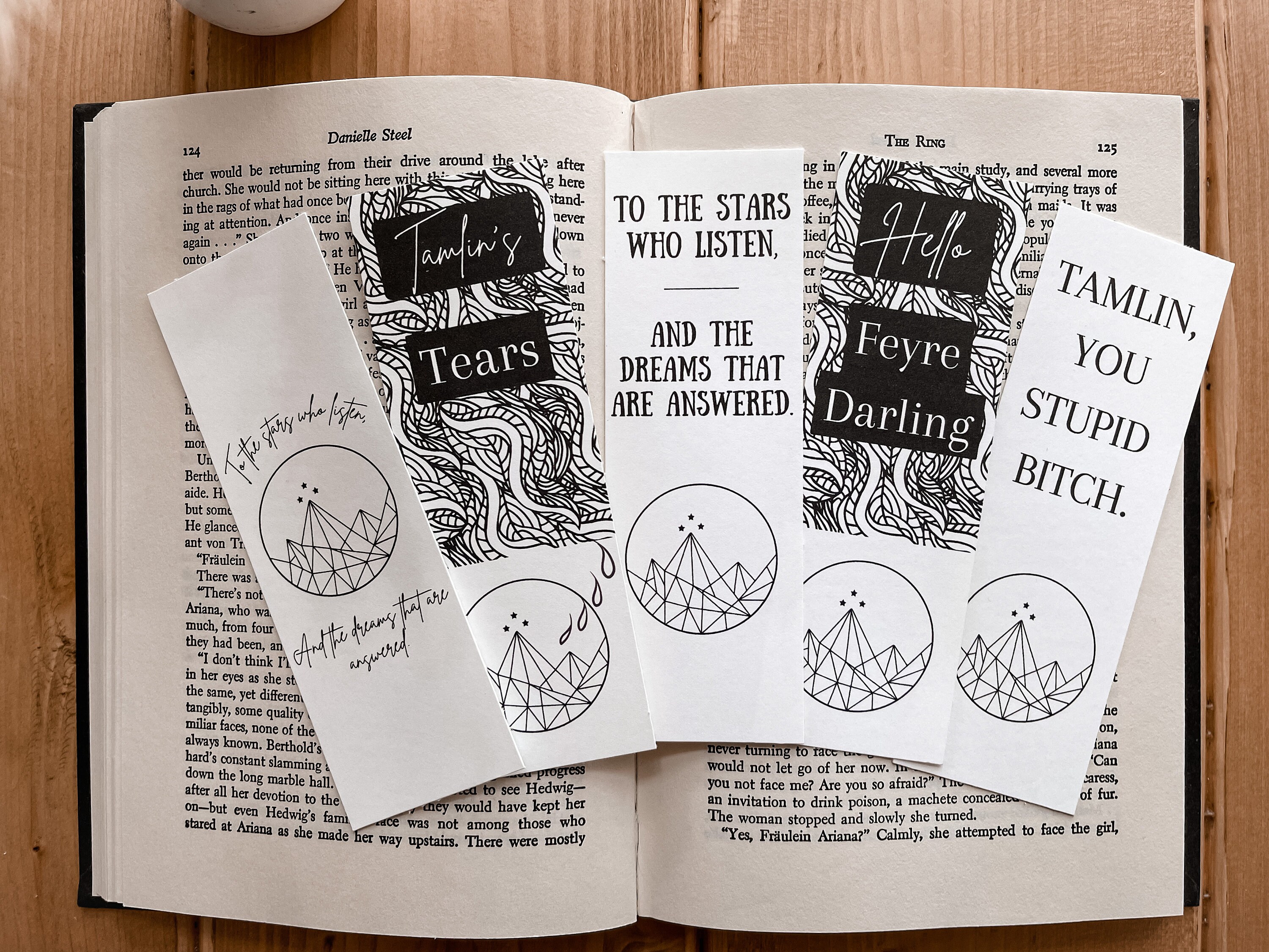 Printable ACOTAR Bookmark Set of 5 Digital Download - Etsy
