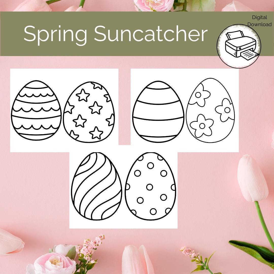 Easter Suncatcher Craft: Spring Printable for Kids (digital Download ...