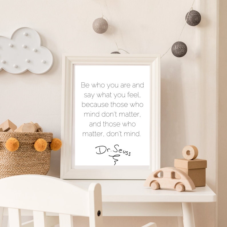 Dr Seuss Inspirational Quotes Home Decor Sign Office Wall Decor