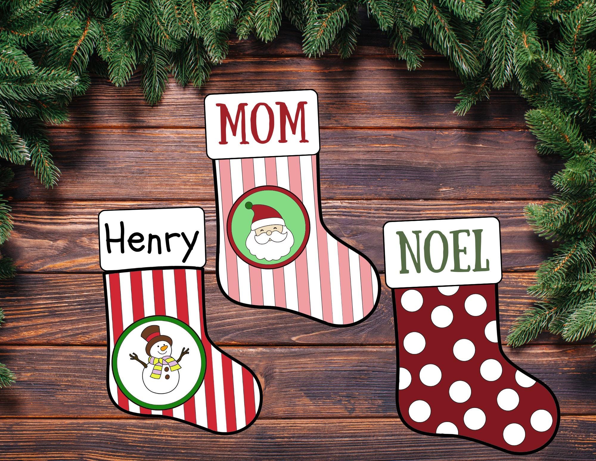 クリスマスストッキングの印刷物：DIYぬり絵クラフト（デジタルダウンロード） - Etsy 日本, image size:2000x1545