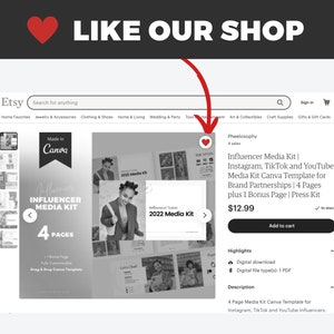 Influencer Media Kit Instagram, TikTok & YouTube CANVA TEMPLATE for Brand Partnerships 4 Pages 1 Bonus Page image 7