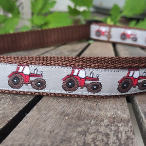 Traktor Kinder Gürtel mit Bulldogs Bauernhoffreunde verstellbar, mitwachsend, vegan und kindgerecht Handmade Bild 2