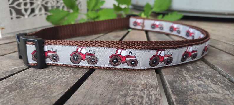 Traktor Kinder Gürtel mit Bulldogs Bauernhoffreunde verstellbar, mitwachsend, vegan und kindgerecht Handmade Bild 2