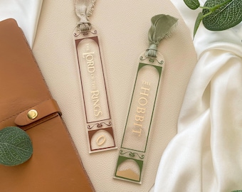 Book Spine Bookmark | Classic Books Bookmark | Transparent Bookmark | Custom Bookmark | Jane Austen Bookmark | Tolkien Bookmark | Metallic