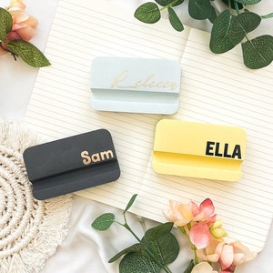 Personalized Jesmonite Phone Stand: Custom Rectangle Holder