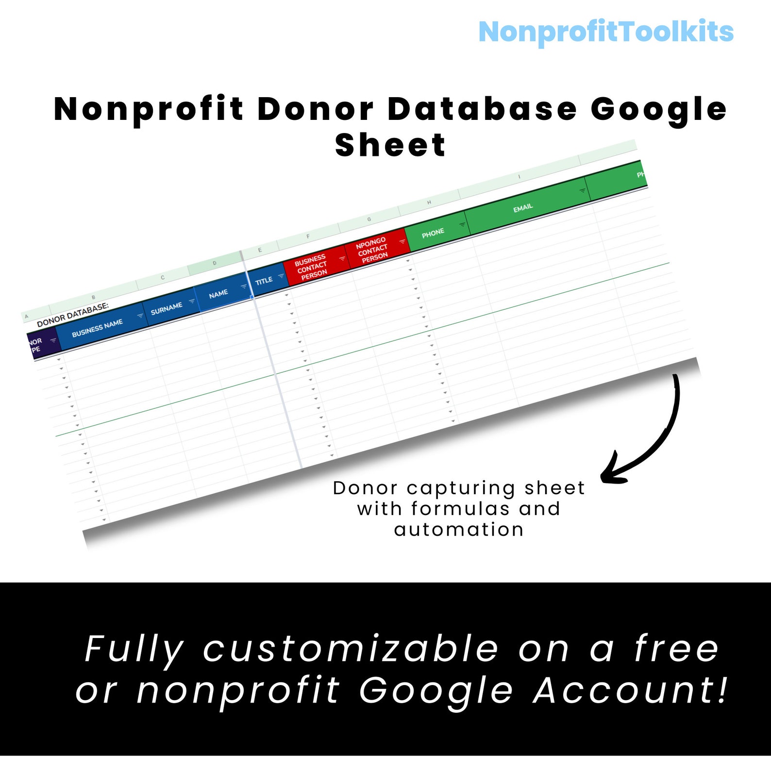 Nonprofit Donor Database Google Sheet Template - Etsy
