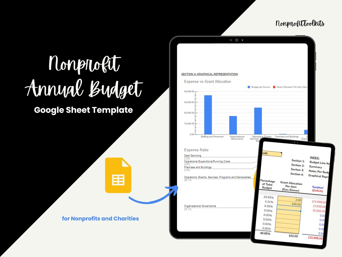 Nonprofit Annual Budget Google Sheet / Charity Budget Tracker Etsy Nonprofit Annual Budget Google Sheet / Charity Budget Tracker Etsy