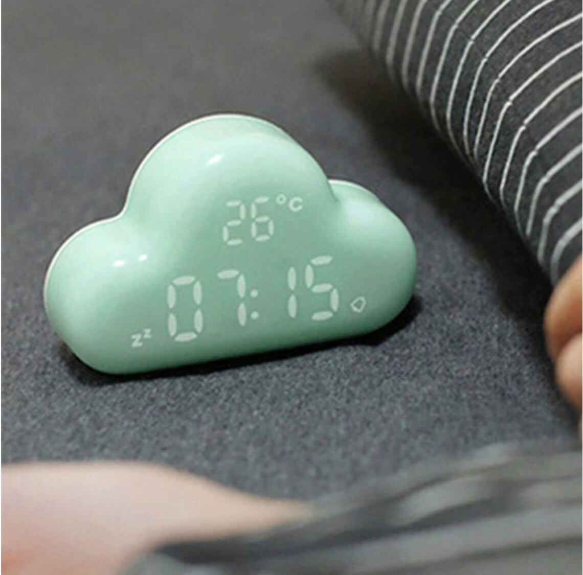 Cloud Alarm Desk Digital Clock in Pastel Aesthetic Etsy