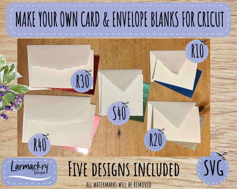 R10, R20, R30, R40, S40 SVG, Blank Card Templates, 5 Card Sizes ...