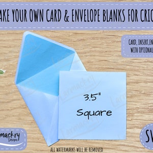 Square Card Blank Template, 3.5" card size, Insert Card Template, Cricut Card SVG, Card SVG, Make your own cards, cards & envelopes, 3.5inch