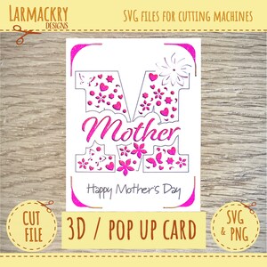 3D Pop up Card - Mothers Day Card - Mothers Day Card SVG - Cricut SVG - Cricut Joy SVG  - Instant Download - Mother Mothers Day Card