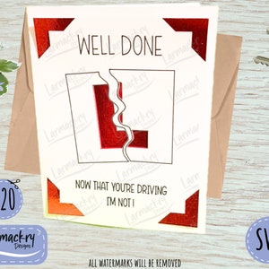 Driving Test Card SVG, Driving Test SVG, Card SVG, Pass Test card, Funny Svg, Svg Files for cutting, Cricut Svg's, R20 kaarten voor cricut