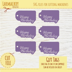 Gift tag SVG - Gift Tags - Happy Birthday Gift tag - Birthday - Gift Tag -Tag SVG - SVG - Cutting File for Cricut - Get Well