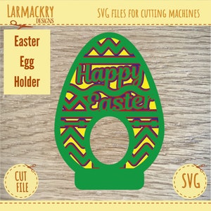 Layered Easter Egg Holder - Egg Holder - Cricut SVG - Easter SVG  - Instant Download