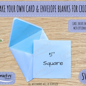 Modèles vierges de cartes carrées, taille de carte de 5 pouces, modèle de carte à insérer, carte Cricut SVG, carte SVG, créez vos propres cartes, cartes et enveloppes, 5 pouces
