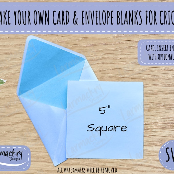 Square Card Blank Templates, 5" card size, Insert Card Template, Cricut Card SVG, Card SVG, Make your own cards, cards & envelopes, 5 inch