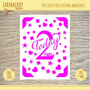 Segundo cumpleaños - 2do cumpleaños - 2da tarjeta de cumpleaños - Tarjeta de cumpleaños SVG - Cricut SVG - Cricut Joy SVG - Descarga instantánea - Tarjeta de cumpleaños