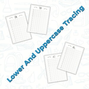 Hoja de trabajo de educación en el hogar de 26 páginas imprimible de letras del alfabeto A-Z para rastrear el aprendizaje en el hogar