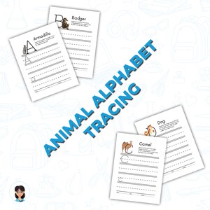 26 page printable A-Z Alphabet letters tracing home learning home education worksheet
