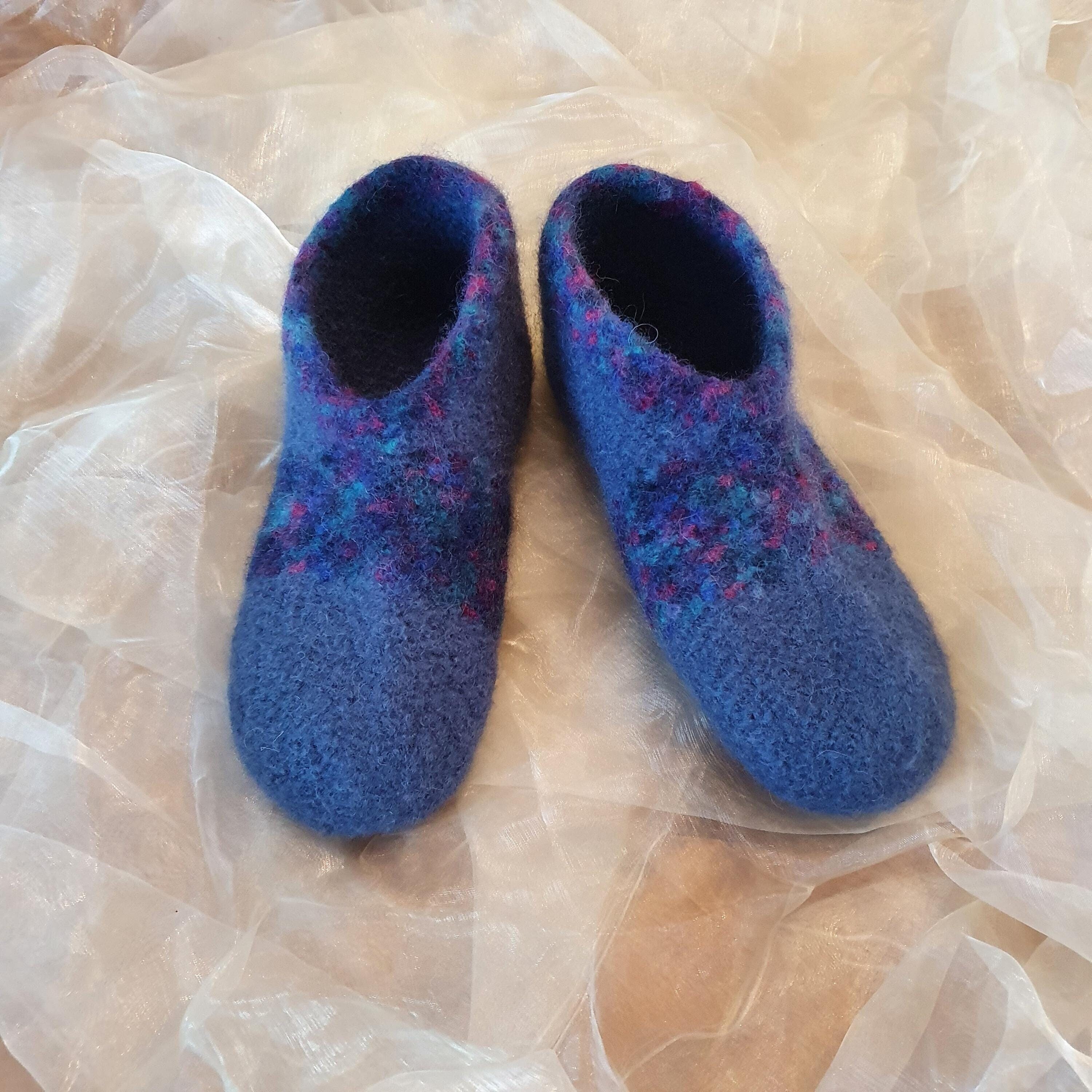 Felt shoes size 41/42, slippers, gift, birthday, Christmas, Easter, St. Nicholas, Mother's Day, many occasions, have it yourself :-)