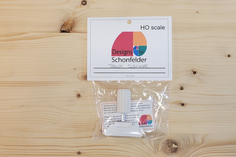 HO Scale TRACK CLEANER Kit With 4 Cleaning Pads Included 3D Printed for
