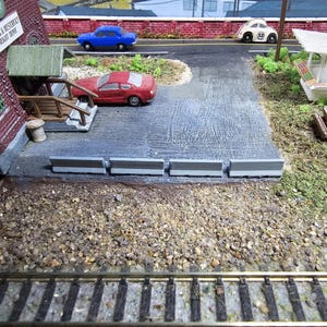 N scale concrete jersey barrier 3D printed for Pioneer Barnyard styles, Dioramas, trains Dollhouse Miniatures War Craft UNPAINTED set of 20